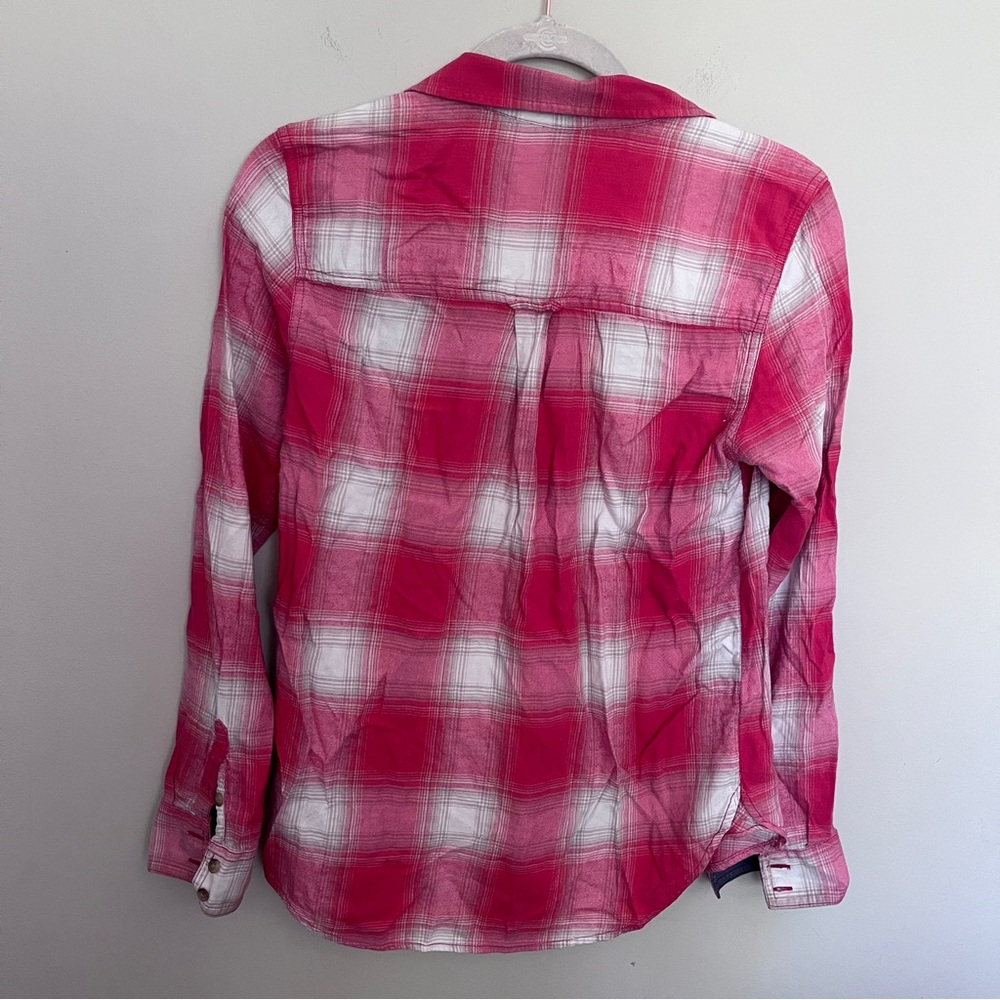 American Eagle Vintage Boyfriend Lite Weight Plaid Button-Down - Size SP - Picture 6 of 7